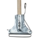 Fan Mop Metal Holder - Wooden Handle.
