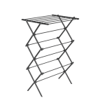 3-TIER Clothes Drying Stand Metal 9.5M Space Foldable Black