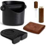 Ytyhdzsw 4-PIECE Coffee Knock Box Kit With Tamper Mat Removable Knock Bar