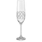 Bohemia Crystal Champagne Viola Cross 190ML Set Of 2