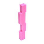 Stacked Candle Cinnamon Pear Scented - Pink