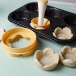 2PCS SET Flower Shaped Pastry Cutter & Tart Tamper Tarts & Biscuits Mold Indoor Outdoor Baking Tool Kitchen Supplies