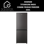 Hisense Titanium Inox Combi Fridge Freezer - 222L