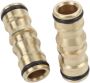 Brass Double Male Hose Connector For Garden Hoses Weatherproof &