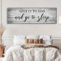 1PC Modern Grey Black Line Art Wall Poster Give It To God And Go To Sleep Scripture Canvas Painting Wall Art Bedroom Kitchen Decor