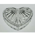 Bohemia Crystal Trinket Box Heart Clear 110MM
