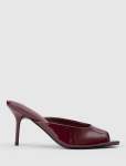 Roxy Peep Toe Mule Heel - 40 Burgundy