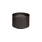 High Wind Fixed Cowl S S - Double Wall 200 Int.dia 260 Black Or Silver - Insulated Pipe