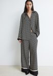 Wide Trousers - Black & Patterned