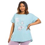 Donnay Plus Size Casual Novelty Tee - Blue