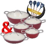 Snappy Chef Superlight Cast Iron Combo Red