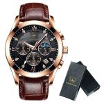 Men's Trendy Quartz Watch - Fashion Leather Waterproof Gift