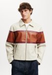 Cotton On Joey Faux Leather Jacket - Stone