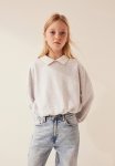 Collared Sweatshirt - Light Grey Marl