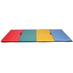 4 Section Portable Gymnastics Aerobic Yoga Exercise Mat