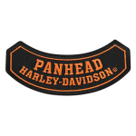 Harley-davidson 5 In. Embroidered Panhead Rocker Emblem Sew-on Patch – Black