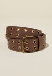 Elsie Eyelet Belt - Tan & Antique Gold