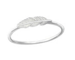C561-C35769 - 925 Sterling Silver Feather Ring - Size 8