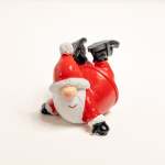 Clumsy Claus Ceramic Ornaments Assorted - Lying On Tummy