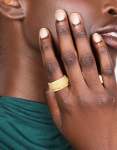 Goldair Gold Plated Acrylic & Cubic Zirconia Rings 3-PACK - M l