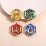 Hexagonal Geometric Enamel Pins Movie-inspired Magic School Room Designs Creative Fashion Accessory Simple & Elegant Style Colle