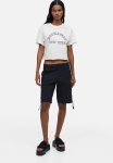 Cropped Printed T-Shirt - Grey