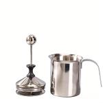 Stainless Steel Manual Milk Frother Double Mesh 400CC