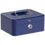 Metal Cash Box 9X20X16CM - Blue