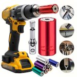 2PCS Universal Socket Wrench 7-19MM Professional Sockets Portable Tools Set Hand Multi-function Wrench Repair Kit With Power Dri