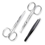 Facial Hair Small Grooming Scissors For Men Women-curved And Rounded Nose Hair Eyebrow Mustache Eyelashes Beard Trimming Scissor