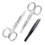 Facial Hair Small Grooming Scissors For Men Women-curved And Rounded Nose Hair Eyebrow Mustache Eyelashes Beard Trimming Scissors Kit-safety Blunt