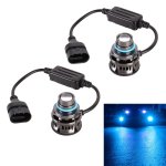 1 Pair 9006 27W DC12V Car Aluminum Alloy Flashing LED Headlight Blue Light