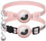 2PCS Breakaway Airtag Cat Collar Reflective Paw Print Kitten Collar W/ Bell