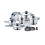 Haus 16 Piece Stainless Steel Cookware Set Silver