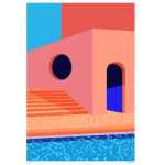 Poolhouse Art Print - A4
