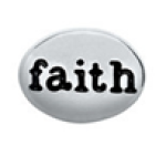 FLC70 - Faith Oval Silver Tone Or Gold Tone - Silver Tone Faith Oval