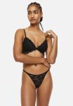 Padded Underwired Lace Bra - Black