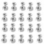 20-PIECE Strong Silver Magnets For Refrigerator Whiteboard & Office Use