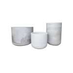 Match Cylinder Japi Planter With Saucer Grey - Large Tall