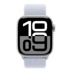 Apple Watch Series 10 Gps LTE 42MM Silver Aluminium Case With Blue Cloud Sport Loop MWX53QA A