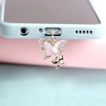 Metal Butterfly-shaped Phone Dust Plug - Add A Touch Of Beauty To Your Nails