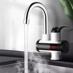 Crew 110V 6SEC Instant Tankless Electric Hot Water Heater Faucet Kitchen Fast Heating Tap Water Faucet With LED Digital Display