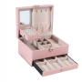 Beauticka Pu Leather Jewellery Box Organizer With Drawer - Pink