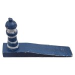 Wooden Anchor Doorstop Lighthouse 16CM