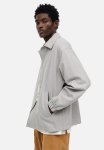 Regular Fit Linen-blend Jacket - Light Grey