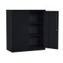 Steel Swing Door Small Size Filing Cabinet Storage Cupboard Locker - Black