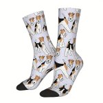 Fox Terrier Pattern Socks DBS6