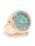 Goldair Gold Statement Blue Watch Ring