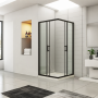 Black Corner Entry Shower Enclosure