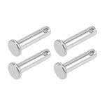 Metallixity Clevis Pins 4MMX16MM 4PCS Single Hole Flat Head 304 Stainless Steel Fastener Pin - For Metal Devices Furniture Insta